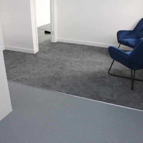 Office refurbishment - Break room seating area carpet tiles